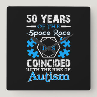 50 Years Of The Space Race Has Coincided With The Square Wall Clock