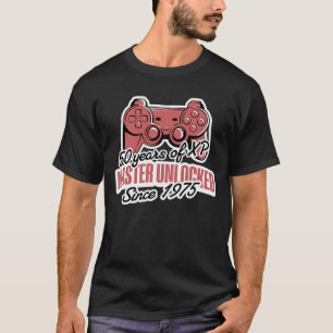 50 Years of XP Master Unlocked Gamer Birthday T-Shirt