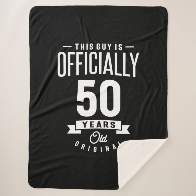 50 Years Old - 50th Birthday Funny Gift Sherpa Blanket (Front)