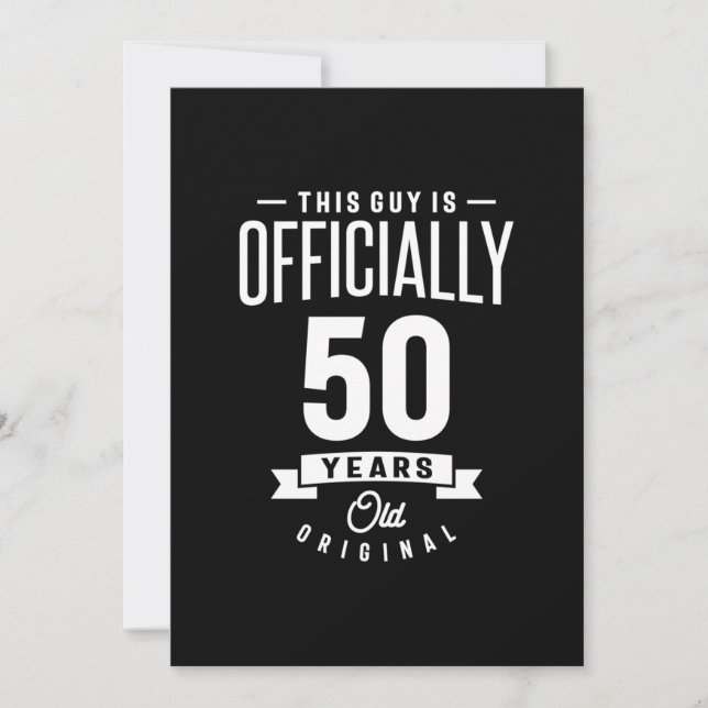 50 Years Old - 50th Birthday Funny Gift Thank You Card (Front)
