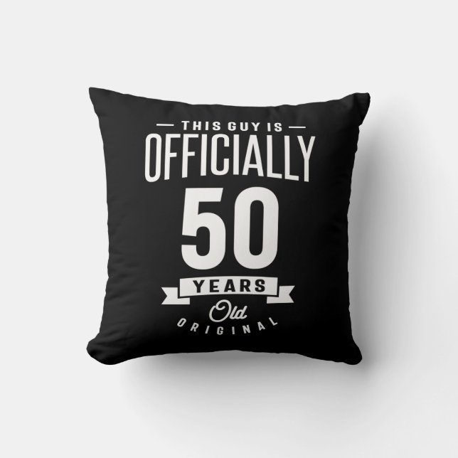 50 Years Old - 50th Birthday Funny Gift Throw Pillow (Front)
