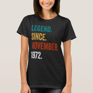 50 Years Old   50th Birthday Legend Since November T-Shirt
