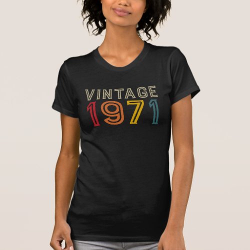 50 years old 50th birthday vintage 1971 T_Shirt