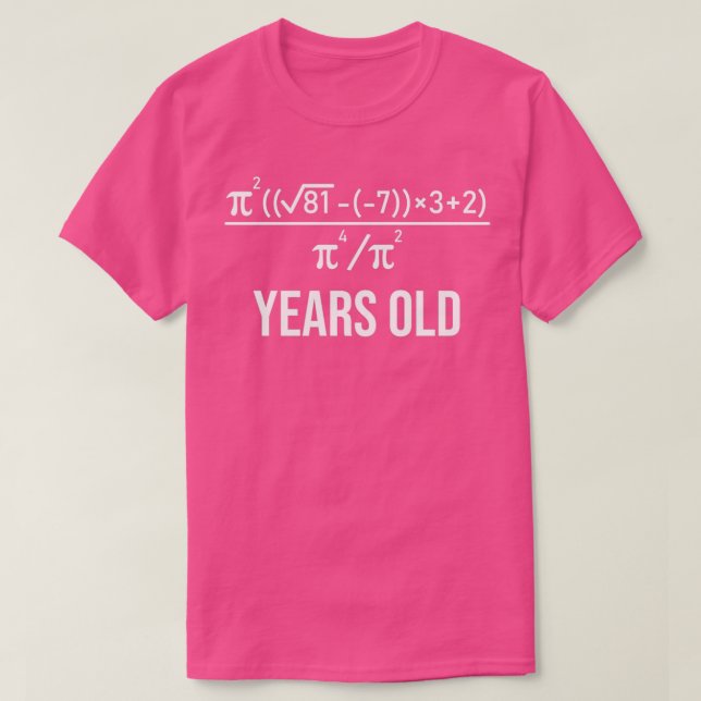 50 Years Old Algebra Equation Funny 50th Birthday  T-Shirt (Design Front)