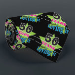 50 Years Old and Loving It | 50th Birthday Tie<br><div class="desc">50 Years and Loving It Tie. A fun gift for someone's 50th birthday. ⭐This Product is 100% Customizable. Graphics and/or text can be deleted, moved, resized, changed around, rotated, etc... 99% of my designs in my store are done in layers. This makes it easy for you to resize and move...</div>