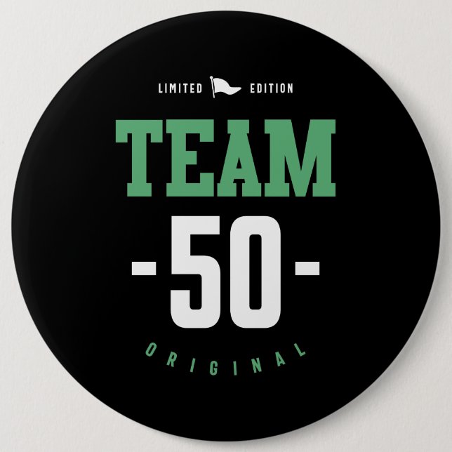 50 Years Old Birthday Gift Button (Front)