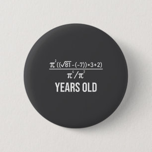50 Years Old Equation Funny 50th Birthday Math  Button
