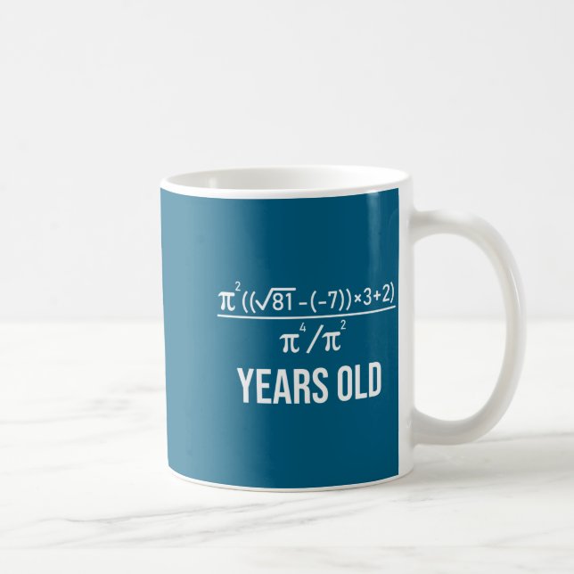 50 Years Old Equation Funny 50th Birthday Math  Coffee Mug (Right)