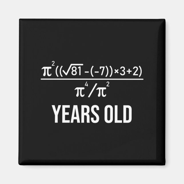 50 Years Old Equation Funny 50th Birthday Math  Magnet (Front)