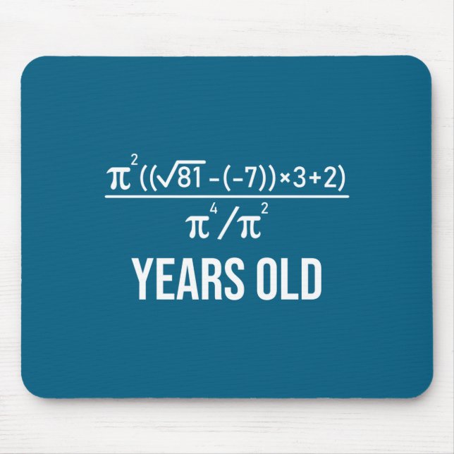 50 Years Old Equation Funny 50th Birthday Math  Mouse Pad (Front)