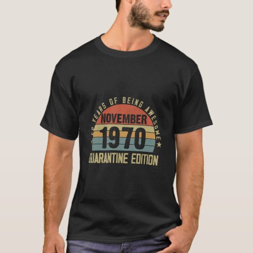 50 Years Old Gifts 50Th Birthday Gift Vintage Nove T_Shirt