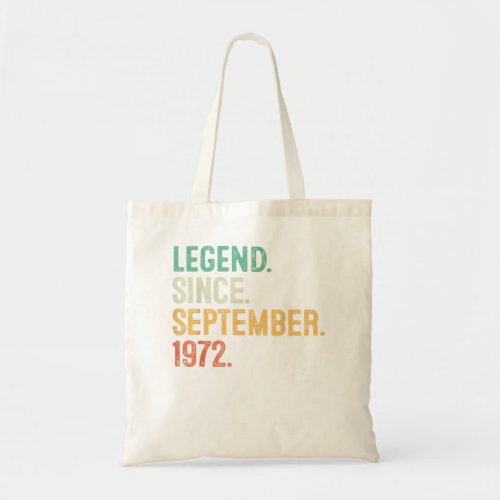 50 Years Old Gifts 50th Birthday Legend Since Sept Tote Bag