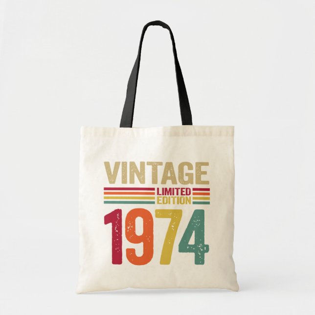 50 Years Old Gifts Vintage 1974 50th Birthday gift Tote Bag (Front)