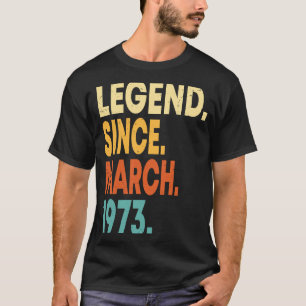 50 Years Old Vintage March 1973 50th Birthday 1 T-Shirt