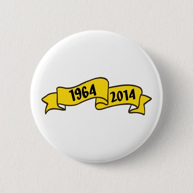 50 years pinback button (Front)