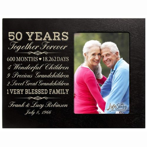 50 Years Together Forever Black Picture Frame