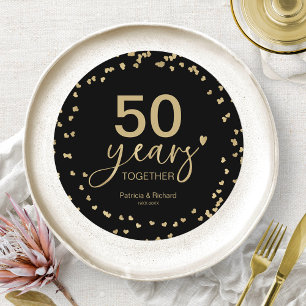 50 Years Wedding Anniversary Charger Plate Insert Invitation