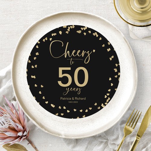 50 Years Wedding Anniversary Charger Plate Insert Invitation