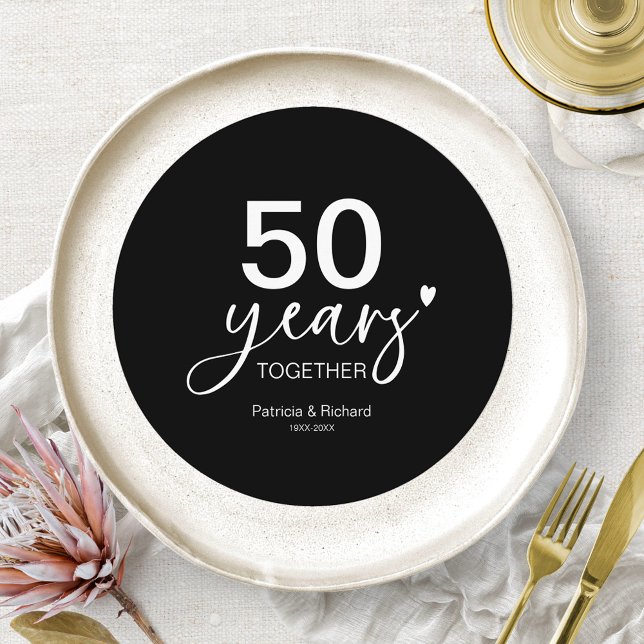 50 Years Wedding Anniversary Charger Plate Insert Invitation (Creator Uploaded)
