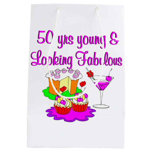 50 YEARS YOUNG MEDIUM GIFT BAG (Back)