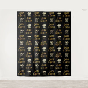 50 Years Young Party Backdrop Step and Repeat