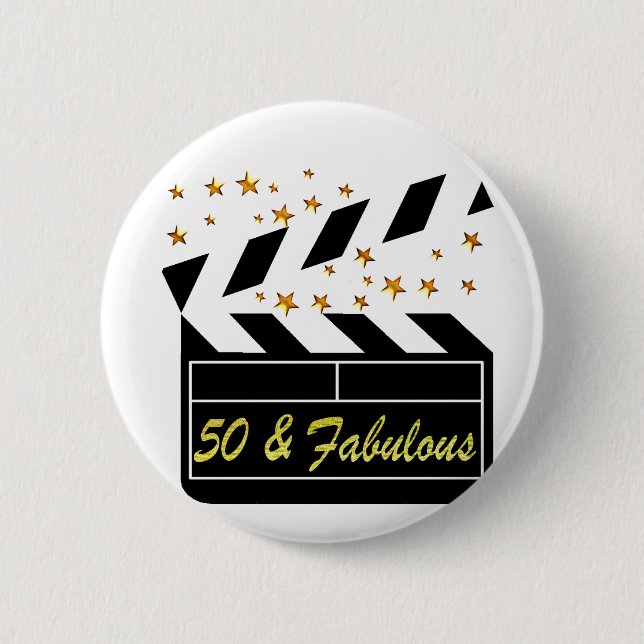 50 YR OLD MOVIE STAR PINBACK BUTTON (Front)