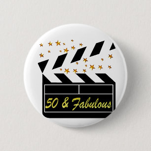50 YR OLD MOVIE STAR PINBACK BUTTON