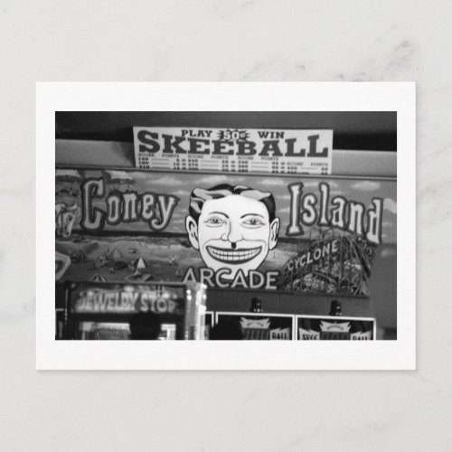 50c Skeeball Coney Island NY postcard