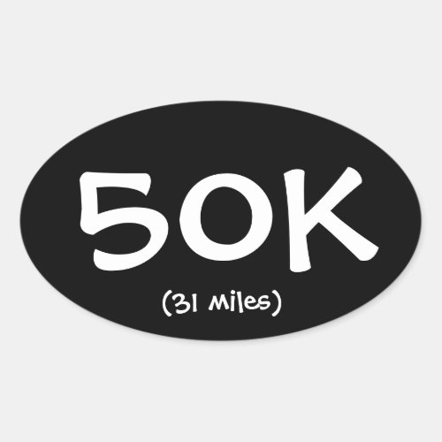 50K 31 miles Sticker