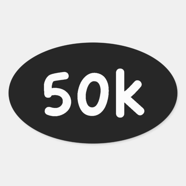 50k oval sticker (Front)