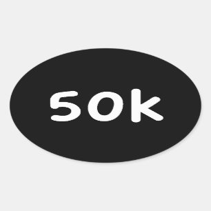 50k oval sticker
