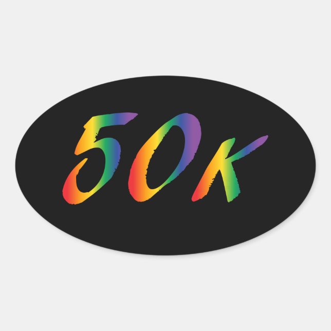 50K Ultra Marathon Oval Sticker (Front)