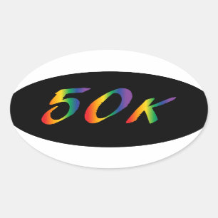 50K Ultra Marathon Oval Sticker