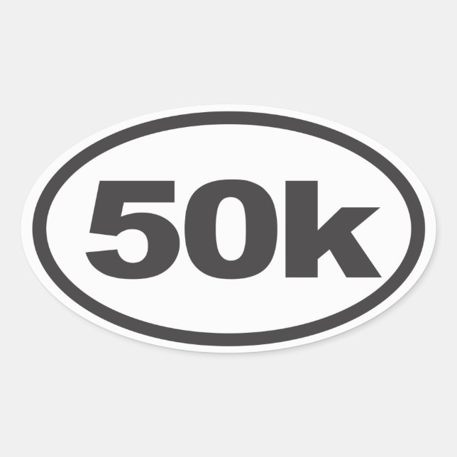 50K Ultra Oval Running Decal Sticker (Front)