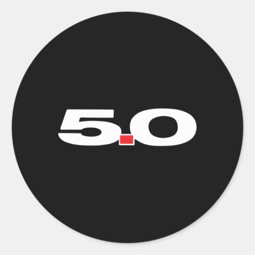 50L Coyote Engine S197 Foxbody Sn95 Classic Round Sticker
