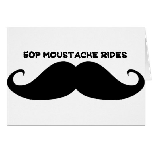 50p Mustache Rides Cards (Front Horizontal)