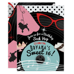 1950 S Party Invitations Retro Invites