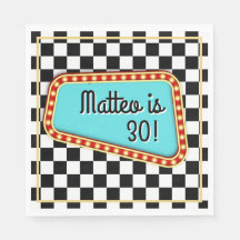 50's 1950's Sock Hop Rock &Rock Checkerboard