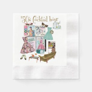 '50s Cocktail hour napkins