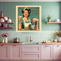 50s comic book style funny foodie diva kitchen