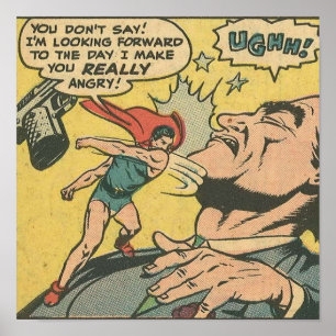 50s comics Super hero vintage comics Golden age c Poster