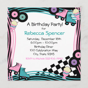 50's Diner Party Birthday Invitation