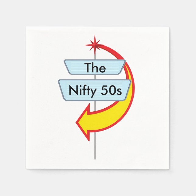 50s Diner Sign 2 Paper Napkins (Front)