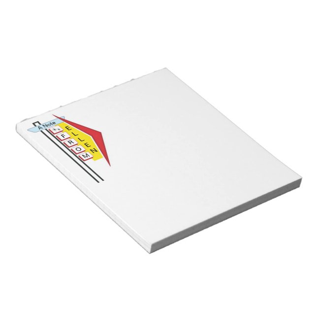 50s Diner Sign 3 Notepad (Angled)