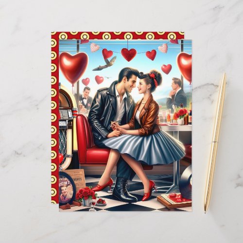 50s Diner Valentine Scrapbook Paper