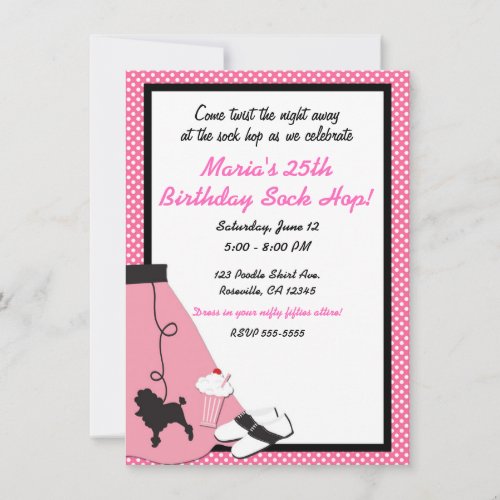 50's fifties Sock Hop Pink Poodle Skirt Party
