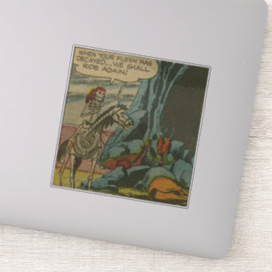 50s Golden age horror comics   scary retro comic Sticker