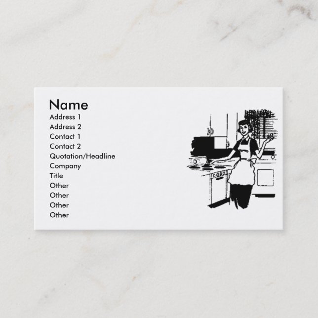 50's Housewife Business Card (Front)