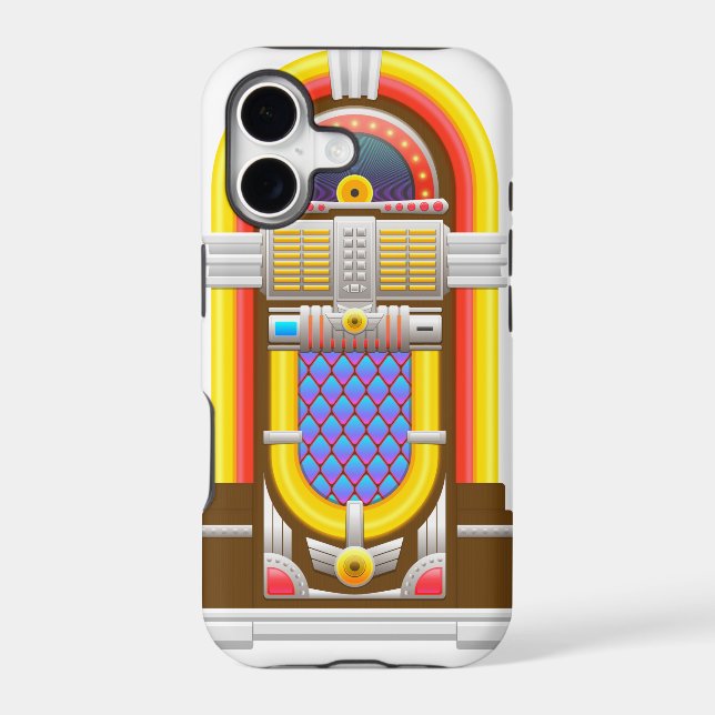50s old fashioned jukebox iphone case (Back)