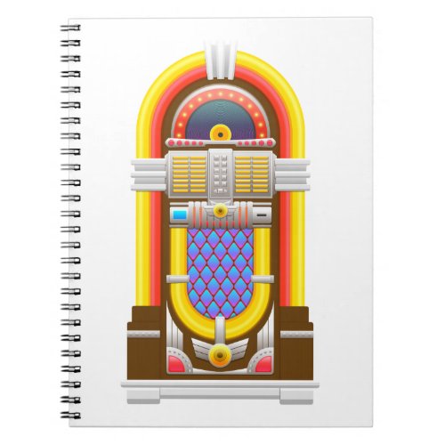 50s old fashioned jukebox notebook